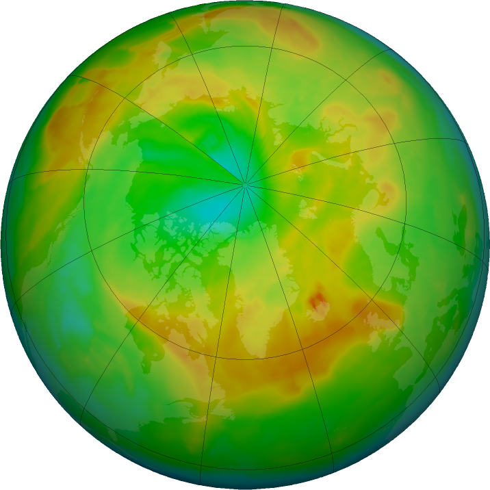 Arctic ozone map for 22 May 2011
